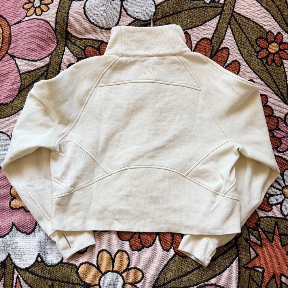 lululemon athletica Women's Half-Zip/Crop Pullover - Cream - Picture 3 of 6